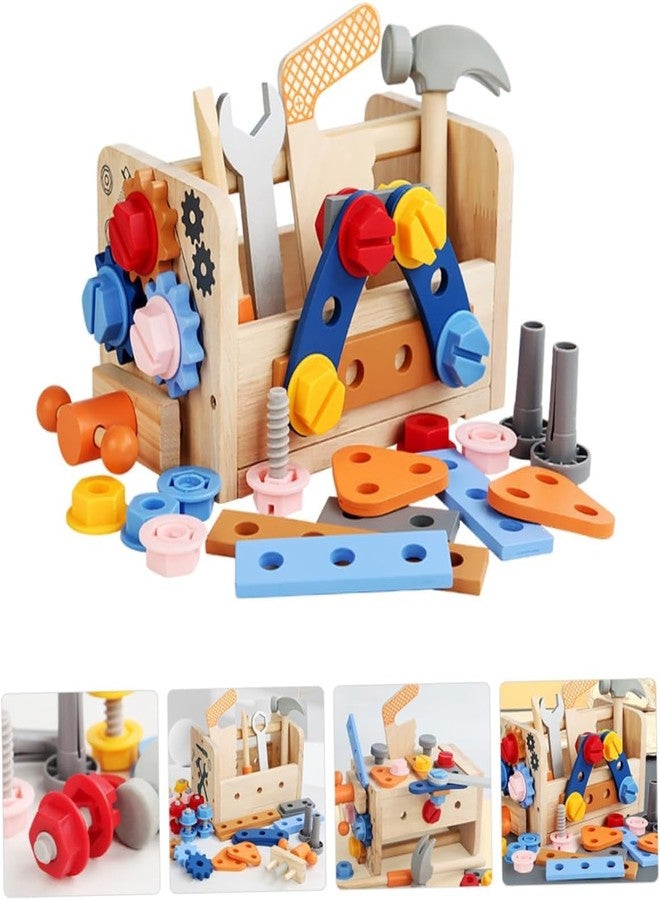 BeFunky Simulation Toolbox Toy for Kids | Tool Set for Kids Interactive Pretend Play Toy | Wooden Learning Toy for Children Toddler - Image 3